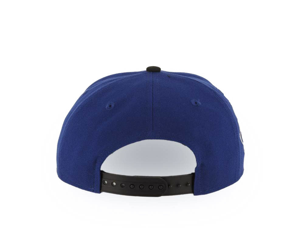 Los Angeles Dodgers New Era MLB 9FORTY 940 Adjustable A-Frame Cap Hat Royal Blue Crown Black Visor White Upside Down Logo 40th Anniversary Stadium Side Patch