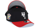 Los Angeles Dodgers New Era MLB 9FORTY 940 Adjustable A-Frame Cap Hat Black Crown Red Visor White Upside Down Logo 40th Anniversary Side Patch
