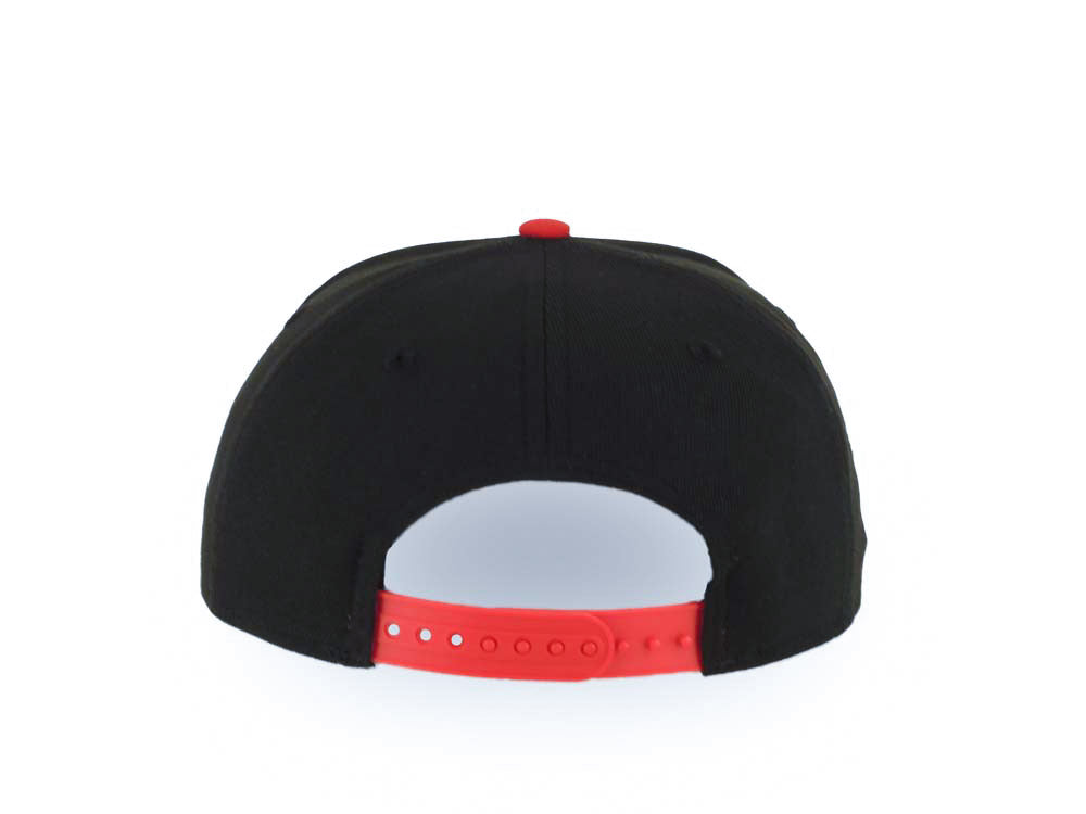 Los Angeles Dodgers New Era MLB 9FORTY 940 Adjustable A-Frame Cap Hat Black Crown Red Visor White Upside Down Logo 40th Anniversary Side Patch