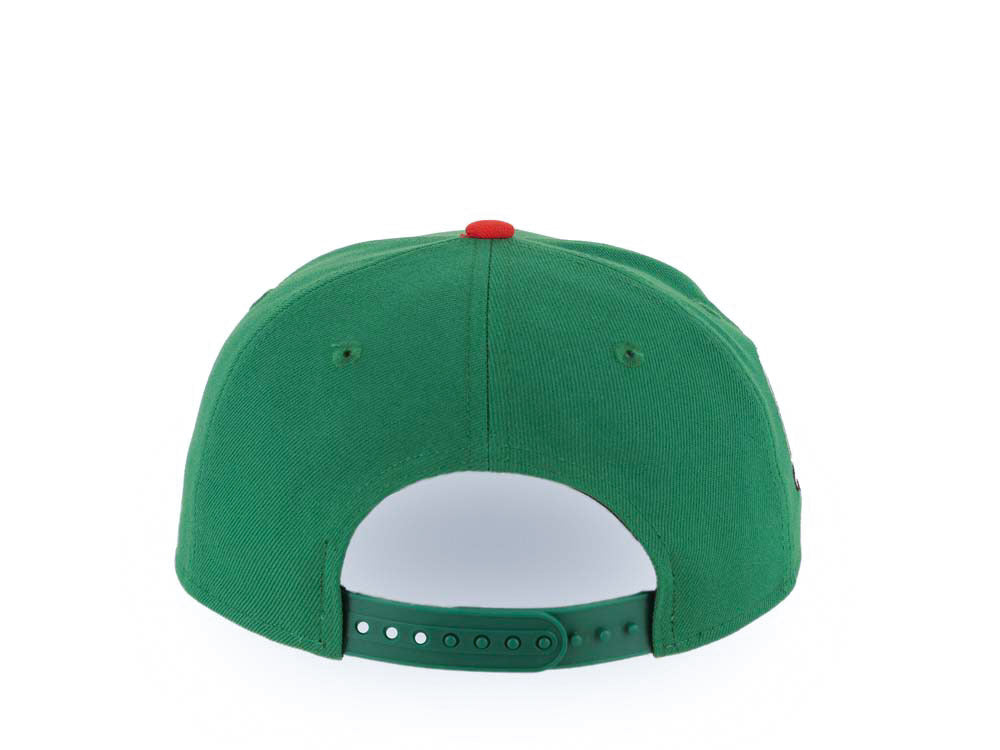 San Diego Padres New Era MLB 9FORTY 940 Adjustable A-Frame Cap Hat Green Crown Red Visor White Logo 40th Anniversary Side Patch