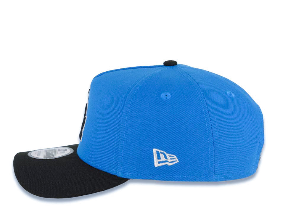 Los Angeles Dodgers New Era MLB 9FORTY 940 Adjustable A-Frame Cap Hat Cardinal Blue Crown Black Visor Black/White Logo Stadium Side Patch