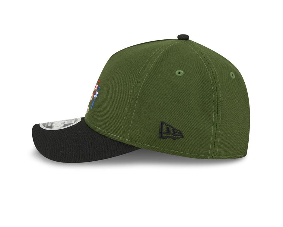 Chicago White Sox New Era MLB 9FORTY 940 M-Crown Adjustable A-Frame Cap Hat Dark Green Crown Black Visor Team Color Logo