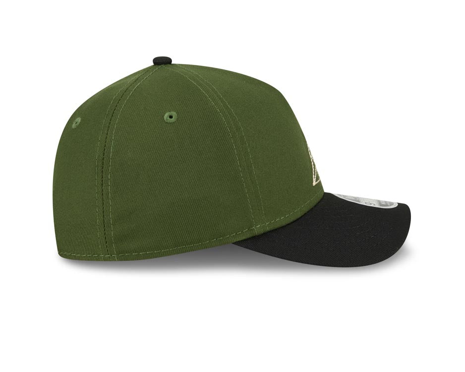 Arizona Diamondbacks New Era MLB 9FORTY 940 M-Crown Adjustable A-Frame Cap Hat Dark Green Crown Black Visor White/Green Cactus Logo