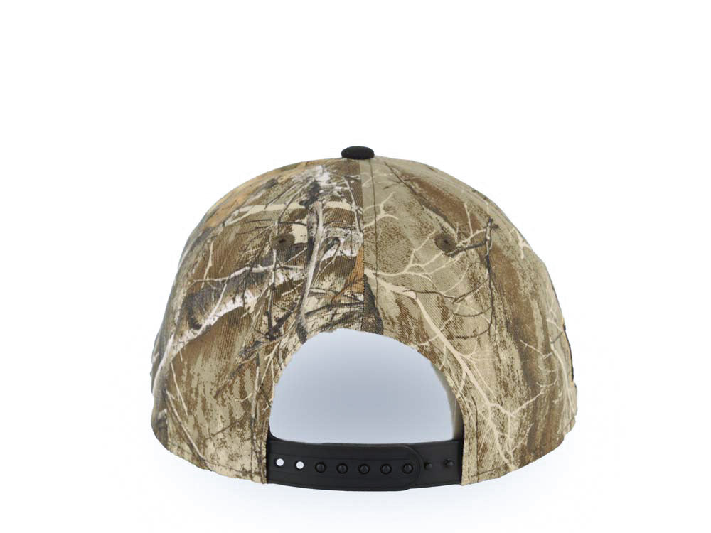 Los Angeles Dodgers New Era MLB 9FORTY 940 Adjustable A-Frame Cap Hat Real Tree Edge Camo Crown Black Visor White Logo 2024 World Series Patch