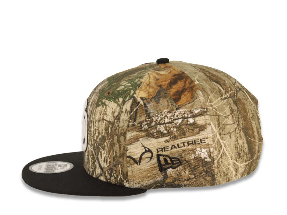 San Diego Padres New Era MLB 9FIFTY 950 Snapback Cap Hat Real Tree Edge Camo Crown Black Visor White/Black Logo 1998 World Series Side Patch