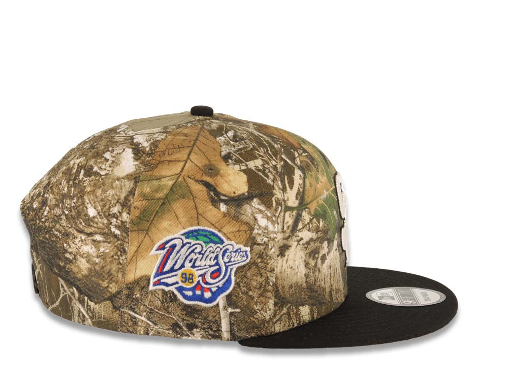 San Diego Padres New Era MLB 9FIFTY 950 Snapback Cap Hat Real Tree Edge Camo Crown Black Visor White/Black Logo 1998 World Series Side Patch