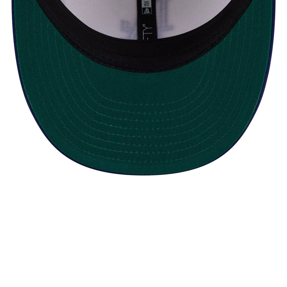 Los Angeles Dodgers New Era MLB 59FIFTY 5950 Fitted Cap Hat Cream Crown Royal Blue Visor Royal Blue Logo Green UV (Tonal Florals)