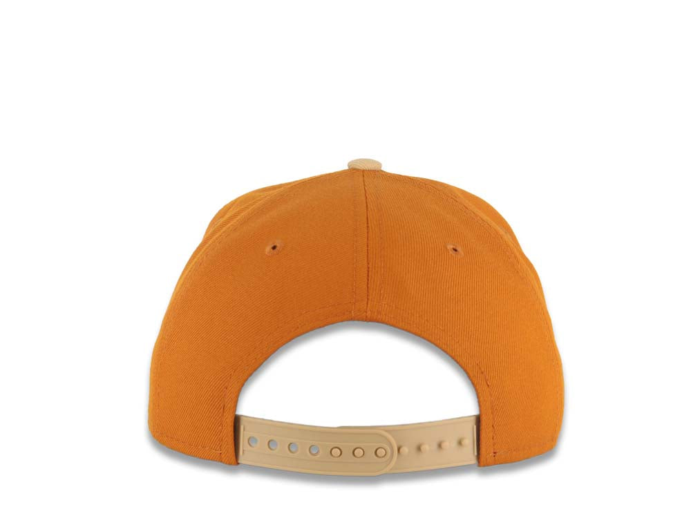 (Youth) San Diego Padres New Era MLB 9FIFTY 950 Kid Snapback A-Frame Cap Hat Light Brown Crown Khaki Visor Khaki/White Logo