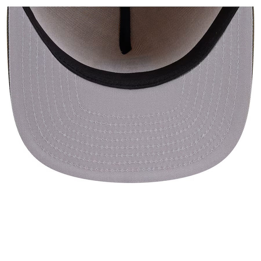 (Youth) San Diego Padres New Era MLB 59FIFTY 5950 Kid A-Frame Fitted Cap Hat Light Khaki Crown Olive Green Visor Green/White Logo (2-Tone Color Pack)