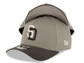 San Diego Padres New Era MLB 9FORTY 940 Adjustable A-Frame Cap Hat Gray Crown Gray Visor White/Black Logo Gray UV