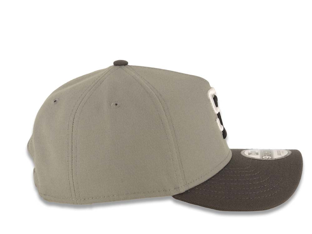 San Diego Padres New Era MLB 9FORTY 940 Adjustable A-Frame Cap Hat Gray Crown Gray Visor White/Black Logo Gray UV