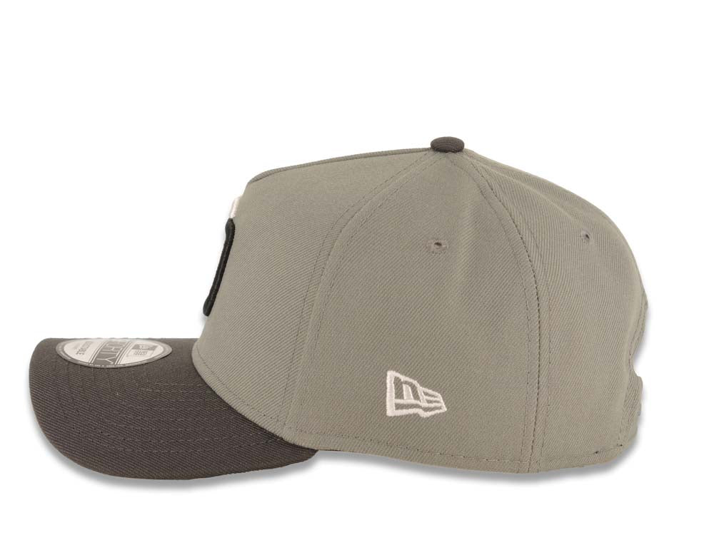 San Diego Padres New Era MLB 9FORTY 940 Adjustable A-Frame Cap Hat Gray Crown Gray Visor White/Black Logo Gray UV