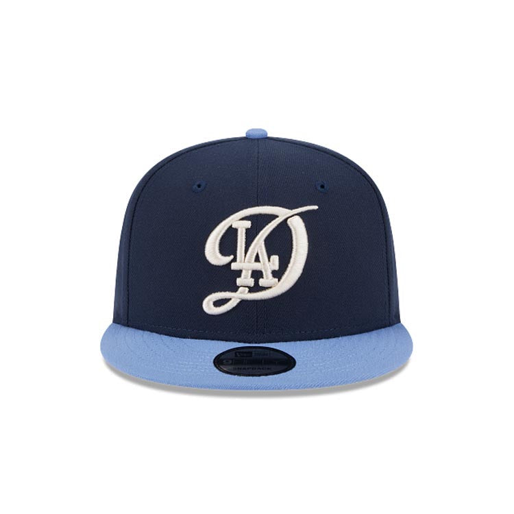 Los Angeles Dodgers New Era MLB 9FIFTY 950 Snapback Cap Hat Navy Blue Crown Dark Sky Blue Visor Team Color Logo (2024 City Connect)