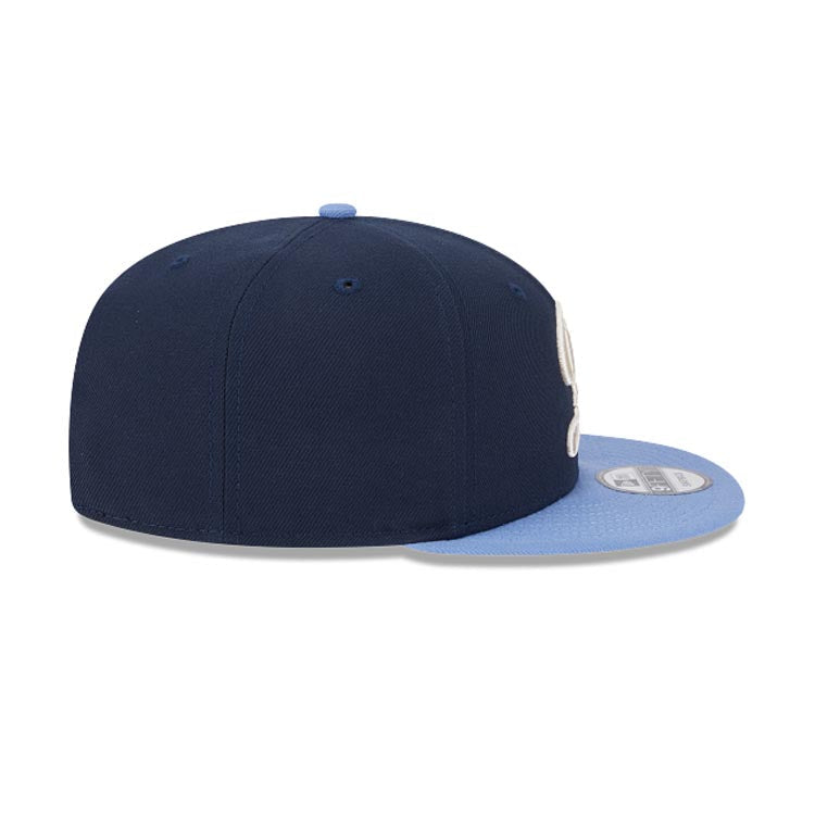 Los Angeles Dodgers New Era MLB 9FIFTY 950 Snapback Cap Hat Navy Blue Crown Dark Sky Blue Visor Team Color Logo (2024 City Connect)