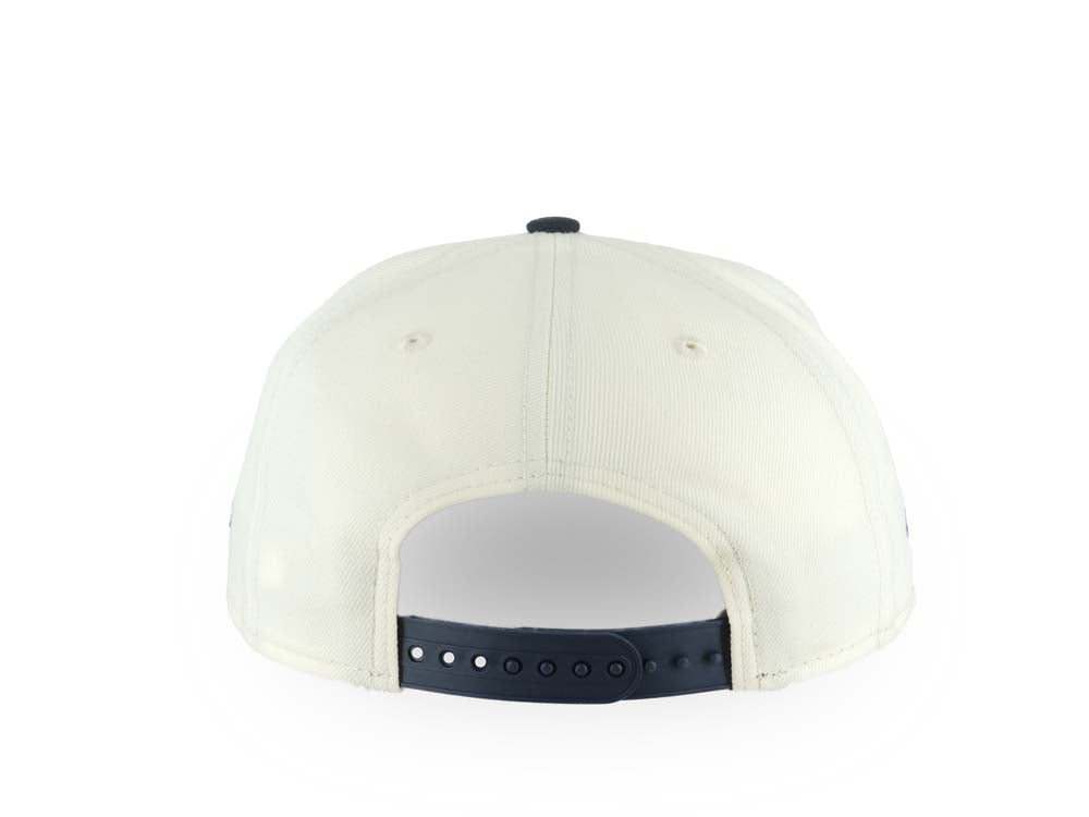 San Diego Padres New Era MLB 9FORTY 940 Adjustable A-Frame Cap Hat Cream Crown Navy Blue Visor Navy Blue Logo Batterman Batty Side Patch Gray UV