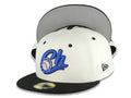 Charros de Jalisco New Era LMP 59FIFTY 5950 Fitted Cap Hat Cream Crown Black Visor Team Color Logo Gray UV