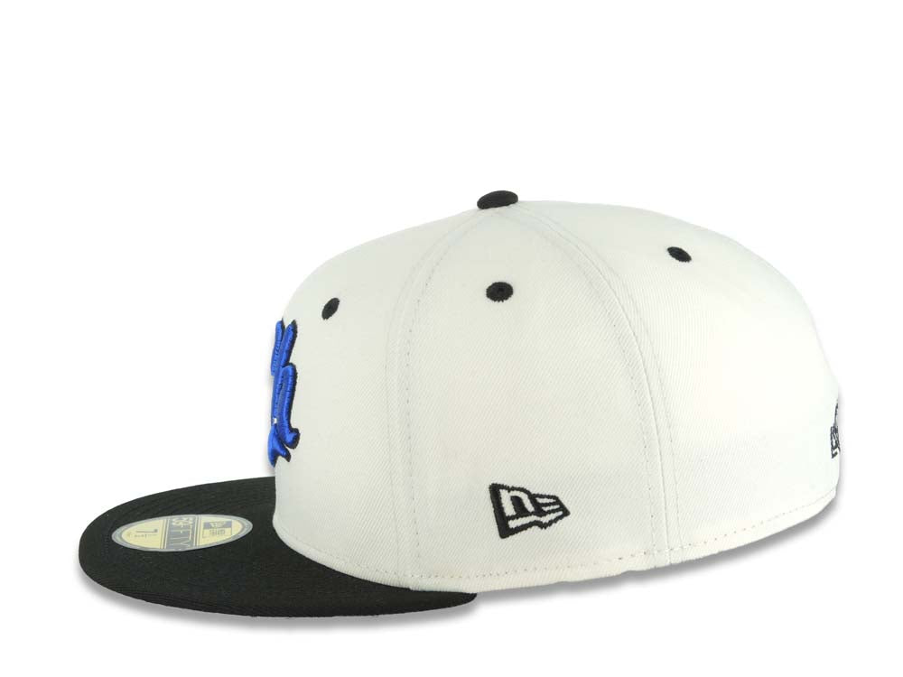 Charros de Jalisco New Era LMP 59FIFTY 5950 Fitted Cap Hat Cream Crown Black Visor Team Color Logo Gray UV