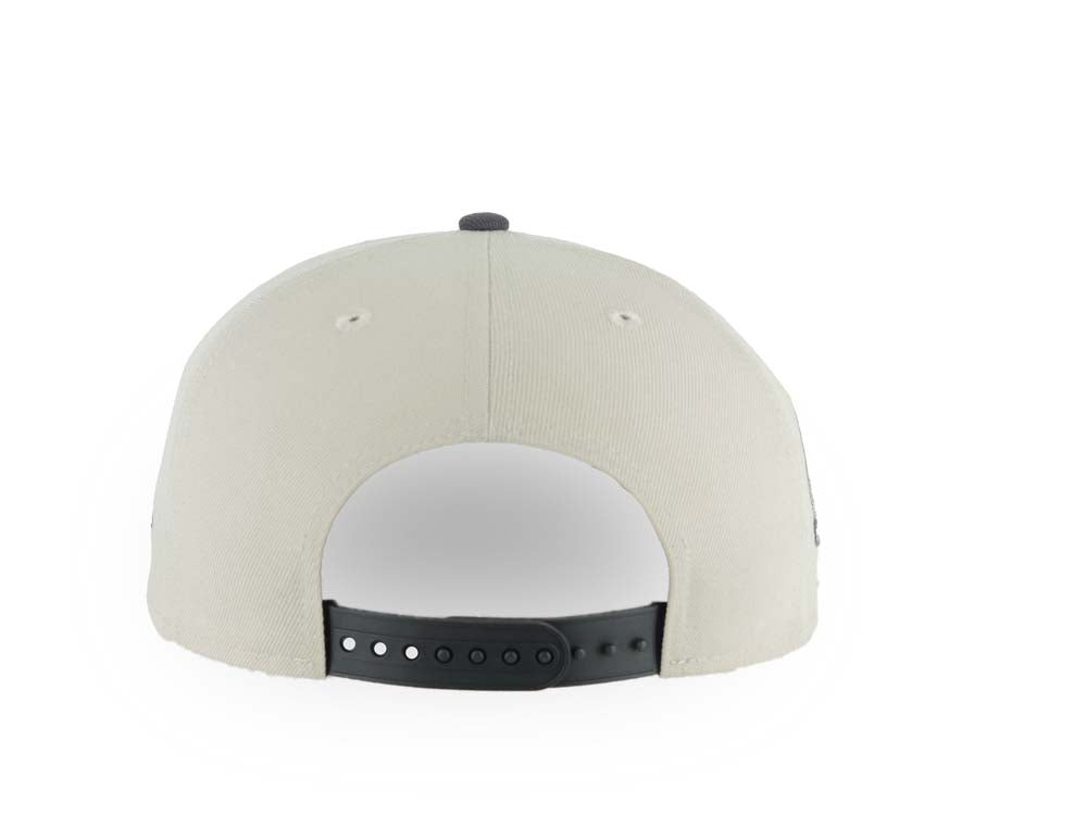 San Diego Padres New Era MLB 9FORTY 940 Adjustable A-Frame Cap Hat Stone Crown Dark Gray Visor Dark Gray Logo 40th Anniversary Side Patch Gray UV