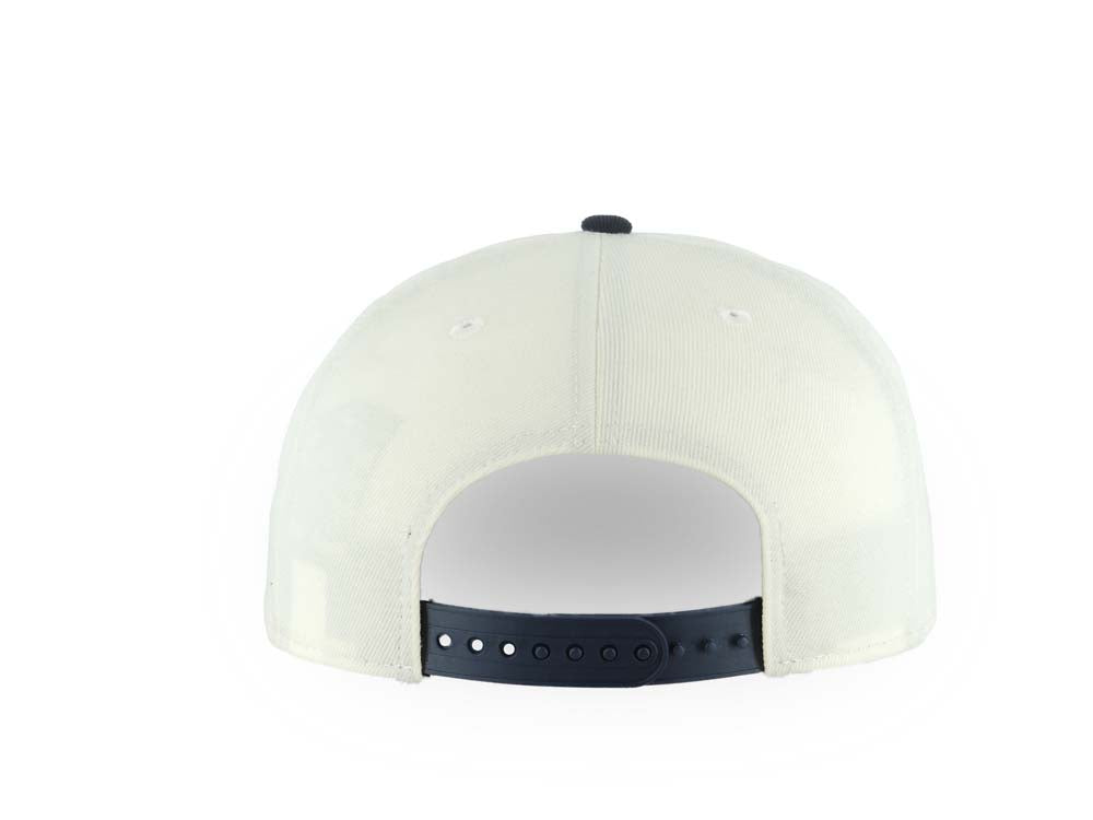 San Diego FC New Era 9FORTY 940 Adjustable A-Frame Cap Hat Cream Crown Navy Blue Visor Navy Blue Logo Gray UV