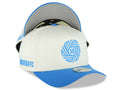 San Diego FC New Era MLS 9FORTY 940 Adjustable A-Frame Cap Hat Cream Crown Light Blue Visor Light Blue Logo Gray UV Gray UV