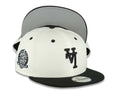 Los Angeles Dodgers New Era MLB 9FIFTY 950 Snapback Cap Hat Cream Crown Black Visor Black Upside Down Logo 60th Anniversary Side Patch