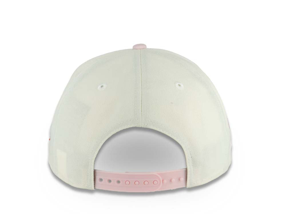 San Diego Padres New Era MLB 9FORTY 940 Adjustable A-Frame Cap Hat Cream Crown Pink Visor Pink /Red Logo 1998 World Series Side Patch