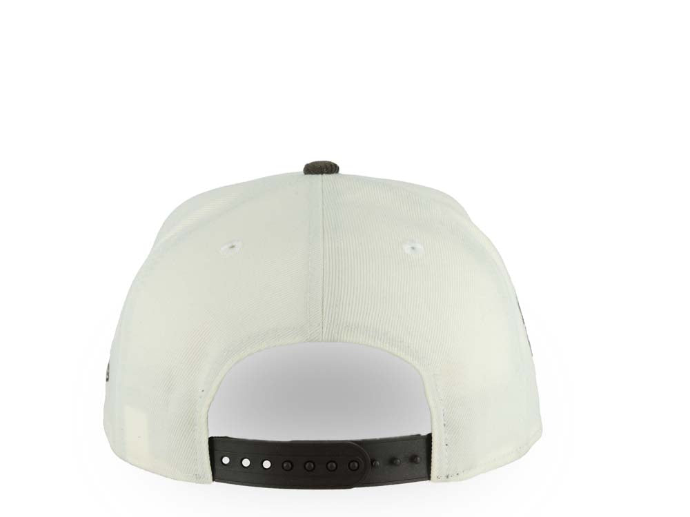 (Corduroy Visor) San Diego Padres New Era 9FORTY 940 Adjustable A-Frame Cap Hat Cream Crown Brown Visor Brown Logo 25th Anniversary Side Patch