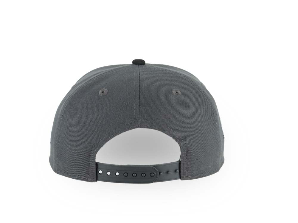 San Diego Padres New Era MLB 9FORTY 940 Adjustable A-Frame Cap Hat Dark Gray Crown Black Visor Black Logo With White Rose 40th Anniversary Side Patch