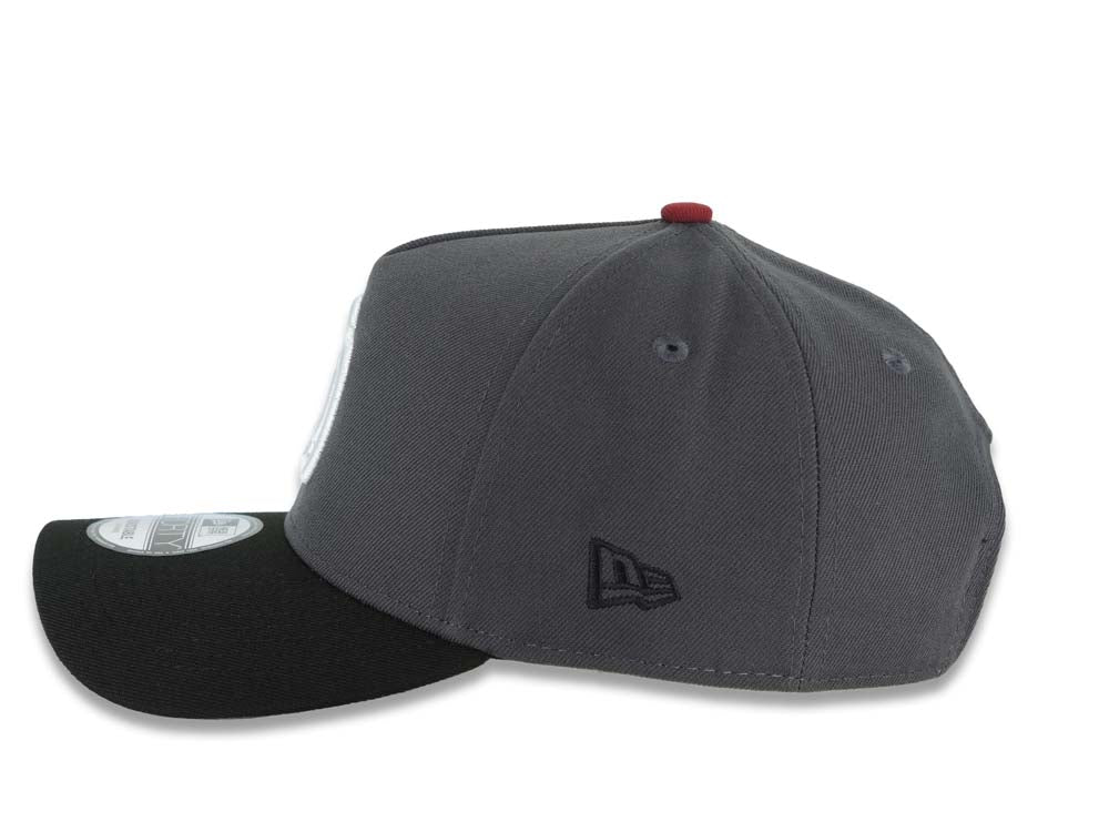 San Diego Padres New Era MLB 9FORTY 940 A-Frame Adjustable Cap Hat Dark Gray Crown Black Visor White Logo 40th Anniversary Side Patch