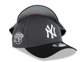 New York Yankees New Era MLB 9FORTY 940 A-Frame Adjustable Cap Hat Dark Gray Crown Black Visor White Logo 1998 World Series Side Patch