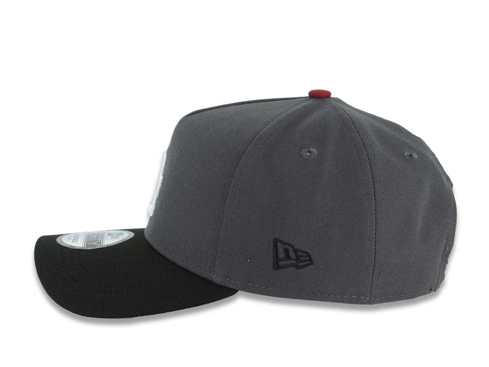 Los Angeles Dodgers New Era MLB 9FORTY 940 A-Frame Adjustable Cap Hat Dark Gray Crown Black Visor White Logo 2025 World Series Champions Side Patch