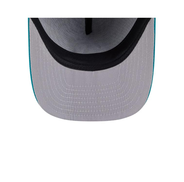 Seattle Mariners New Era MLB 9FORTY 940 Snapback A-Frame Cap Hat Navy Blue Crown Teal Visor Team Color Logo Rain Cartoon