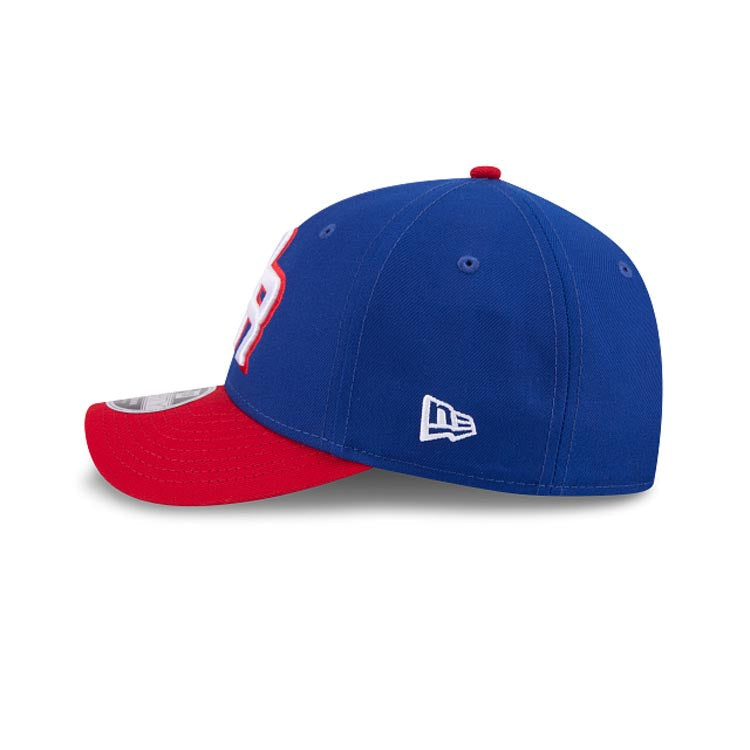 Puerto Rico New Era WBC World Baseball Classic 9FORTY 940 Adjustable Cap Hat Royal Blue Crown Red Visor Team Color Logo Puerto Rico Flag Side Patch