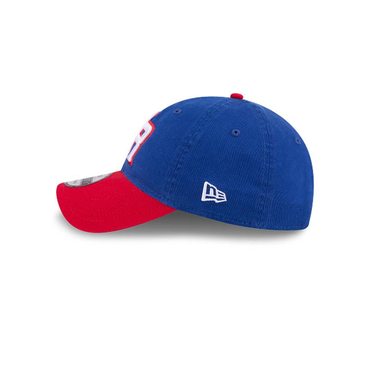 Puerto Rico New Era WBC World Baseball Classic 9TWENTY 920 Adjustable Cap Hat Royal Blue Crown Red Visor Team Color Logo Puerto Rico Flag Side Patch