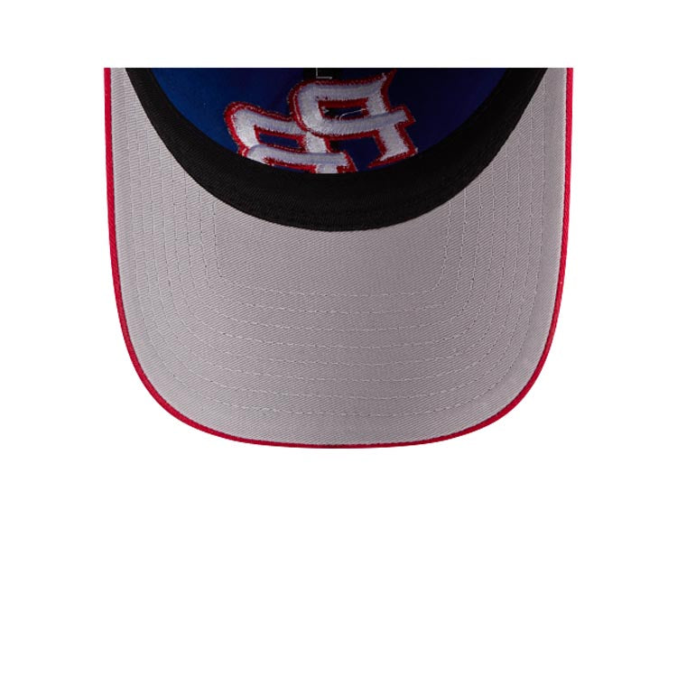 Puerto Rico New Era WBC World Baseball Classic 9TWENTY 920 Adjustable Cap Hat Royal Blue Crown Red Visor Team Color Logo Puerto Rico Flag Side Patch
