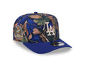 Los Angeles Dodgers New Era MLB 9FORTY 940 A-Frame Snapback Cap Hat Leaves Camo Crown Royal Blue Visor Tan Logo 50th Anniversary Patch
