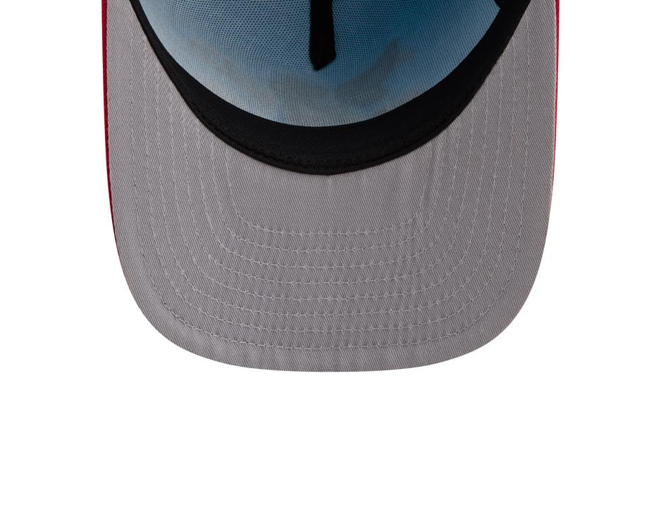 Los Angeles Anaheim Angels New Era MLB 9FIFTY 950 Snapback A-Frame Cap Hat Blue Crown Red Visor Team Color Logo With Cartoon Gray UV