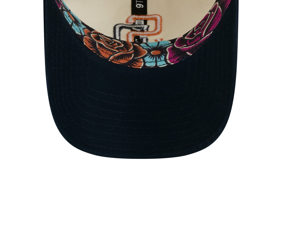 San Diego Padres New Era MLB 9TWENTY 920 Adjustable Cap Hat Chrome White Crown Navy Blue Visor Orange/Navy Logo (2026 City Connect 2.0)