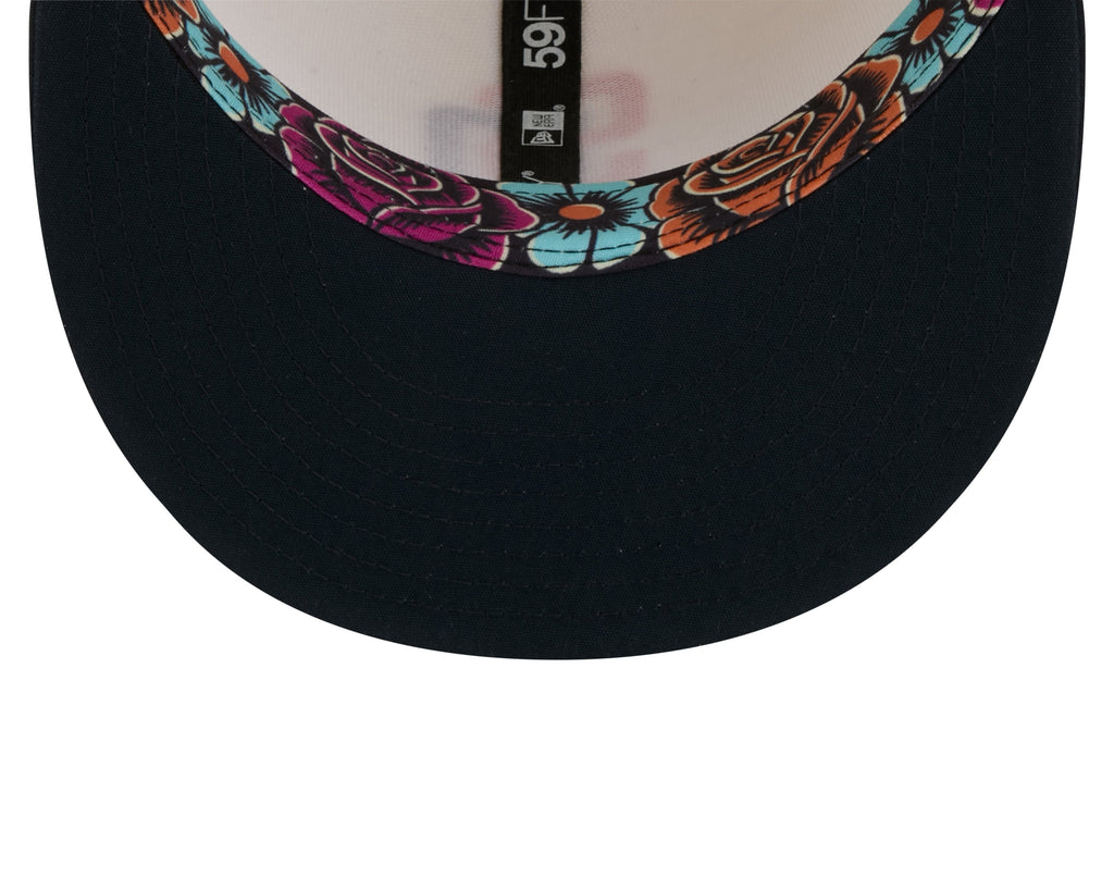 San Diego Padres New Era MLB 59FIFTY 5950 Fitted Cap Hat Chrome White Crown Navy Blue Visor Orange/Navy Logo (2026 City Connect 2.0)