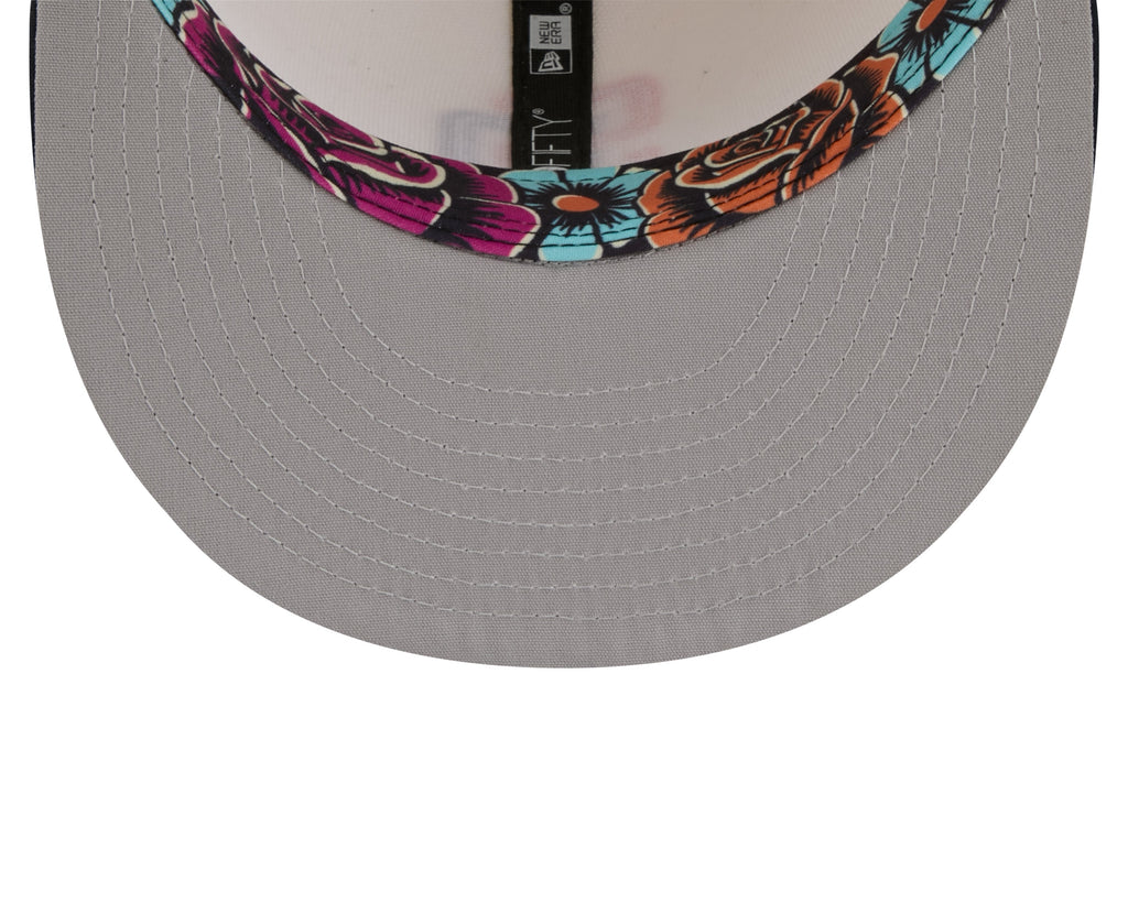 San Diego Padres New Era MLB 9FIFTY 950 Snapback Cap Hat Chrome White Crown Navy Blue Visor Orange/Navy Logo (2026 City Connect 2.0)