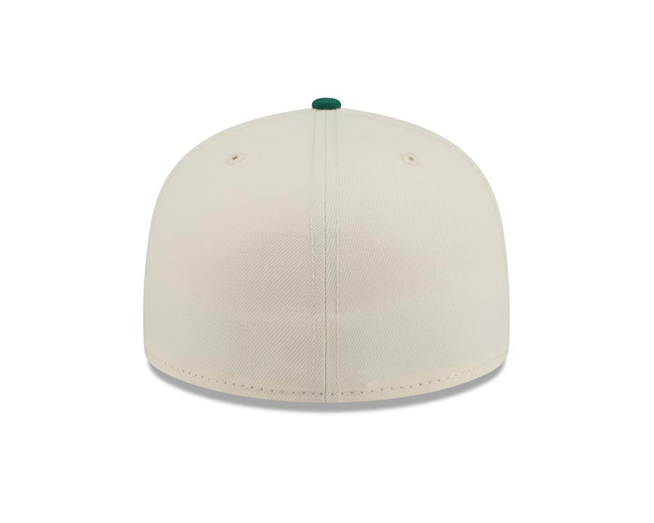 Puerto Rico New Era WBC 59FIFTY 5950 Fitted Cap Hat Chrome Crown Green Visor Red/Green Logo With Rose