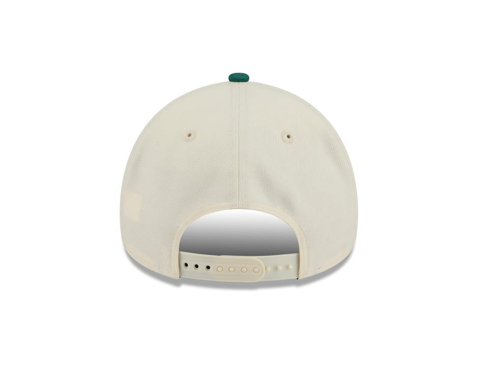 Puerto Rico New Era WBC 9FORTY 940 Adjustable A-Frame Cap Hat Crown Crown Green Visor Pink/Green Logo With Rose