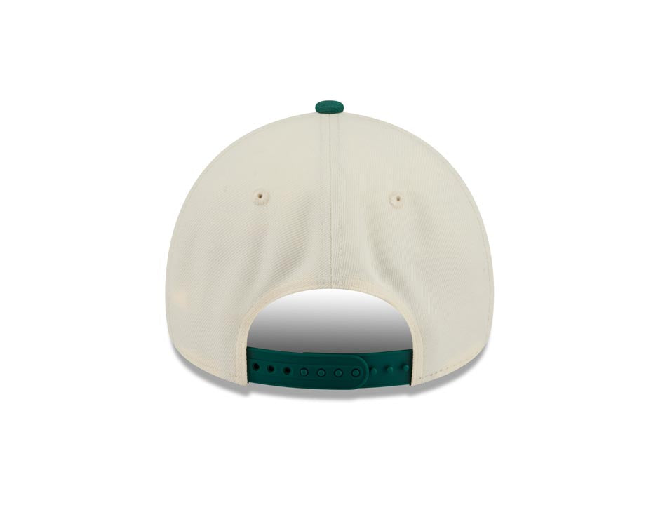 Puerto Rico New Era WBC 9FORTY 940 Adjustable A-Frame Cap Hat Chrome Crown Green Visor Red/Green Logo With Rose
