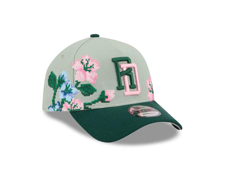 Dominican Republic New Era WBC 9FORTY 940 Adjustable A-Frame Cap Hat Pistachio Green Crown Green Visor Green/Pink Logo