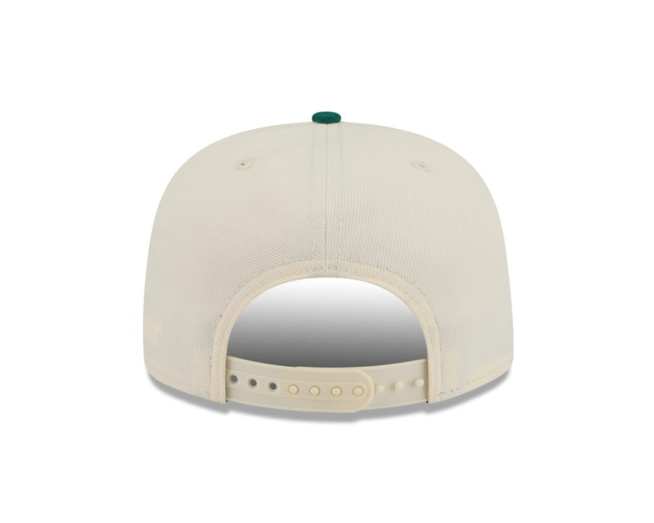 Puerto Rico New Era WBC 9FIFTY 950 Snapback A-Frame Cap Hat Chrome Crown Green Visor Pink/Green Logo With Rose
