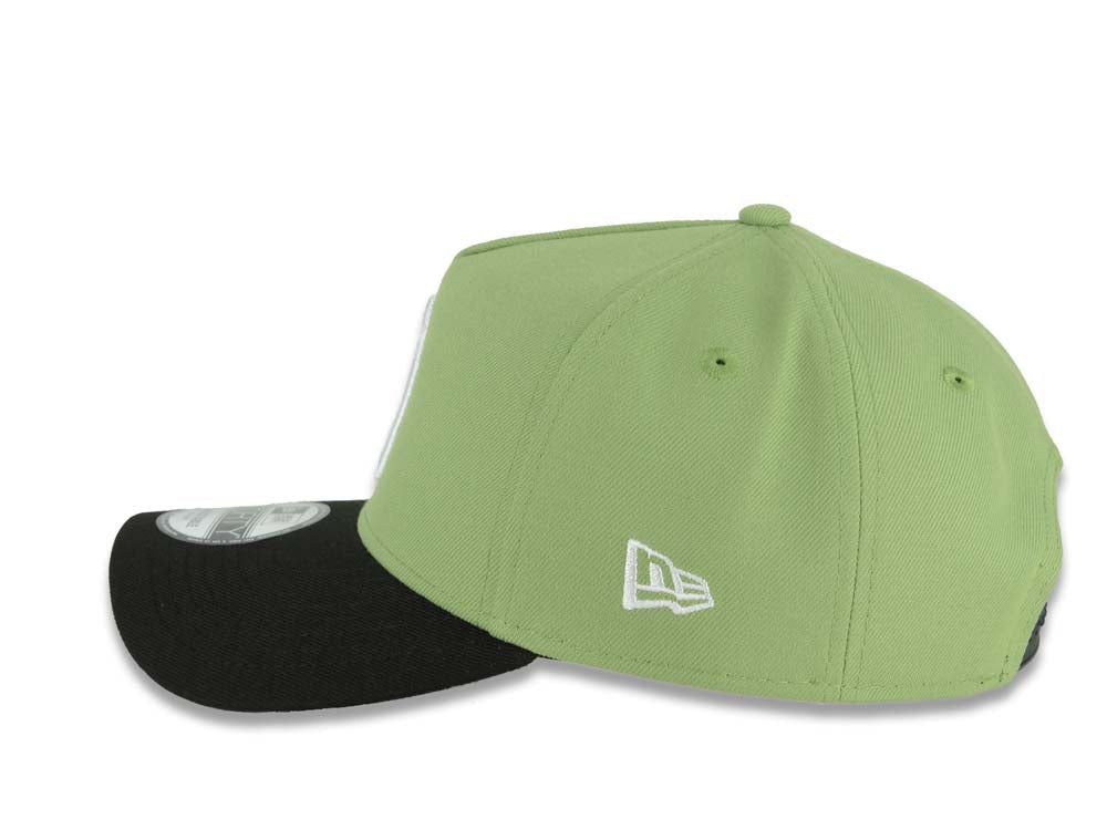 San Diego Padres New Era MLB 9FORTY 940 Adjustable A-Frame Cap Hat Matcha Green Crown Black Visor White Logo Gray UV