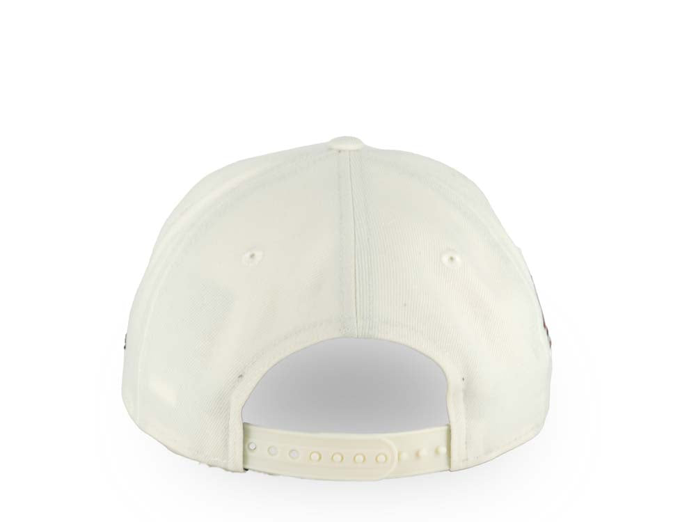 San Diego Padres New Era MLB 9FORTY 940 Adjustable A-Frame Cap Hat Cream Crown Navy Blue Visor Navy/Orange Logo 1998 World Series Side Patch