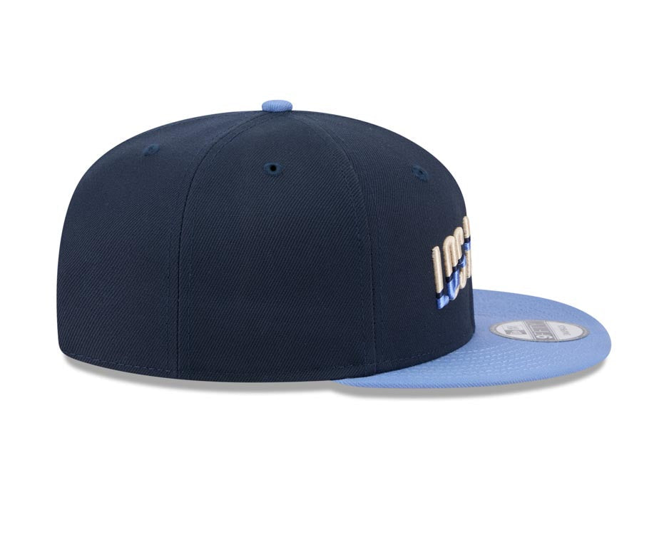 Los Angeles Dodgers New Era MLB 9FIFTY 950 Snapback Cap Hat Navy Blue Crown Sky Blue Visor White Script/Text Logo (City Connect 2024)