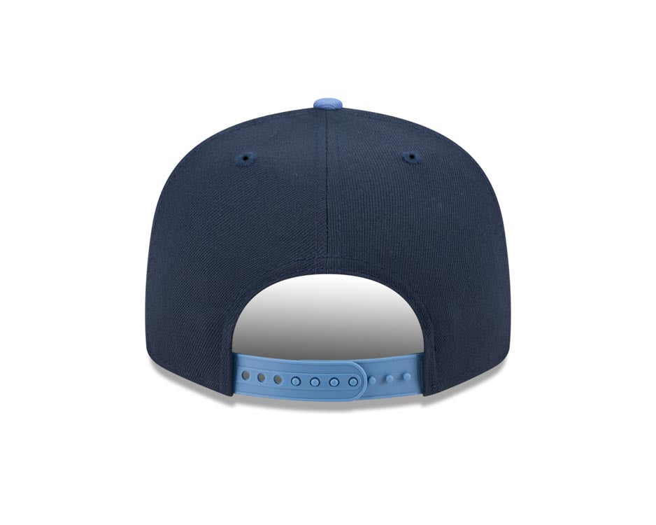 Los Angeles Dodgers New Era MLB 9FIFTY 950 Snapback Cap Hat Navy Blue Crown Sky Blue Visor White Script/Text Logo (City Connect 2024)