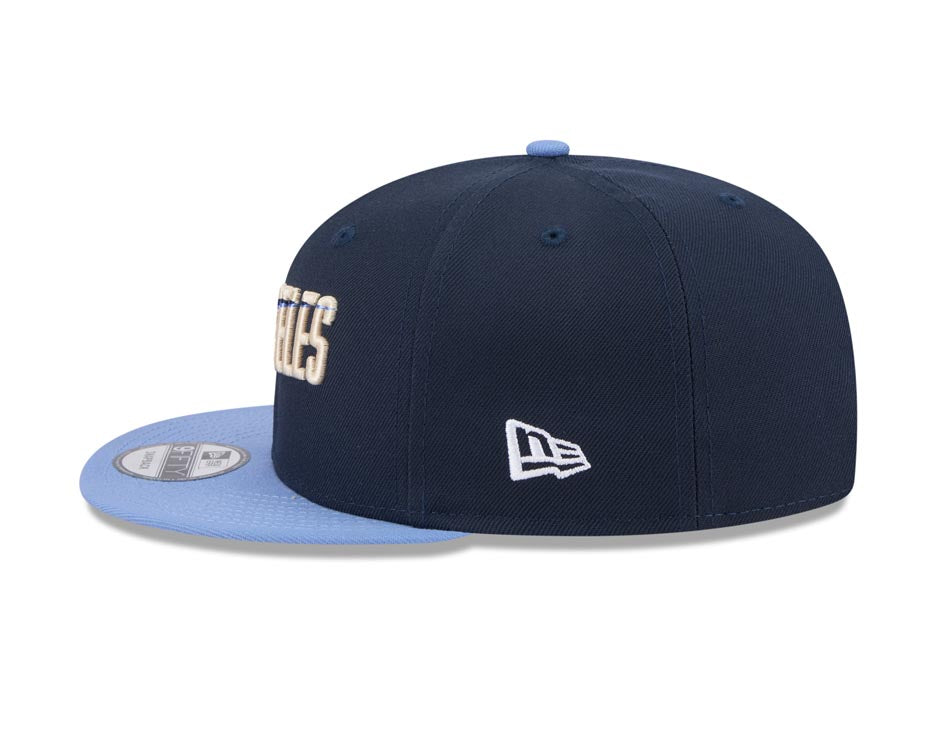 Los Angeles Dodgers New Era MLB 9FIFTY 950 Snapback Cap Hat Navy Blue Crown Sky Blue Visor White Script/Text Logo (City Connect 2024)